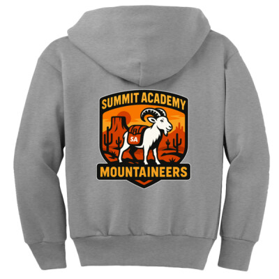 YOUTH Full-zip Hoodie SA Mountaineers - Back Print Only Thumbnail